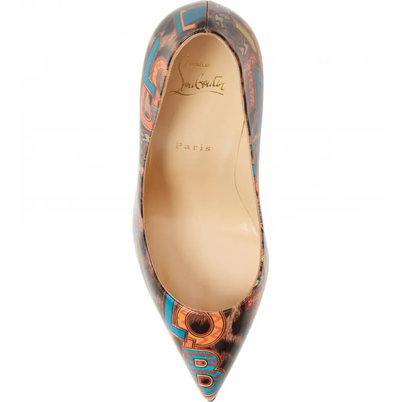 Christian Louboutin Pigalle Follies 100 Black Loubileo Leopard Heel Pump 35.5 - Picture 6 of 12